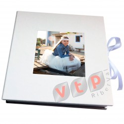 Mod IC2020B Foto 20x20+PVC+Soporte+Caja Blanco Liso Madera 4 cm con lazo